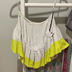 Retrofete Dawn Skirt, XS, White / Neon